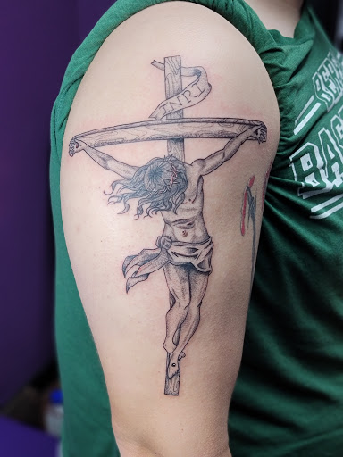 Explore tattoo ideas of lions, creative tattoo ideas in Easley, available at Peach Pit Tattoo