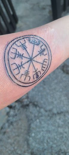 Explore universe tattoo ideas, creative tattoo ideas in Belleville, available at Almighty Tattoos