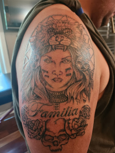 Explore hair stylist tattoo ideas, creative tattoo ideas in Salem, available at Body Graphix Tattoo Studio