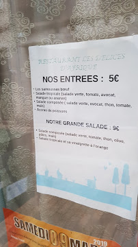 Restaurant LES DELICES D AFRIQUE à Agen (la carte)