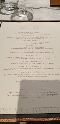 GANACHE LE RESTAURANT à Bordeaux menu