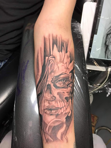 Explore flower ankle tattoo ideas, creative tattoo ideas in Bartlesville, available at Deep In Ink