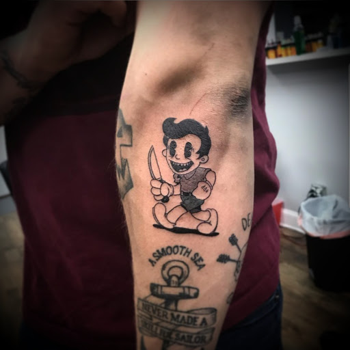 Explore namaste tattoo ideas, creative tattoo ideas in Ambler, available at Tattoo GalaxyAmbler Piercing & Custom Tattoos