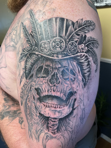 Explore simple halloween tattoo ideas, creative tattoo ideas in Camby, available at Sick With It Tattoos