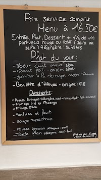 Menu / carte de BAR RESTAURANT COUTINHO à Beynes