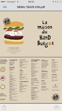 Burger Bar - La Maison du HanDBurger à Aix-en-Provence menu