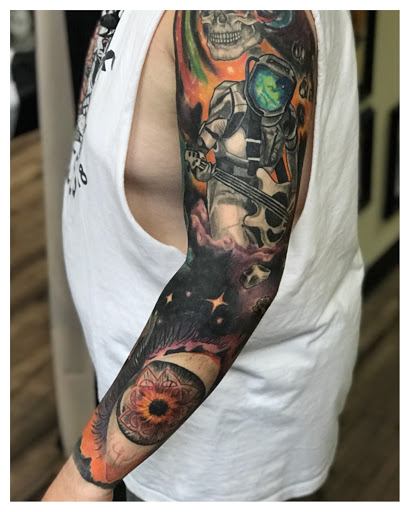 Explore dreamer tattoo ideas, creative tattoo ideas in Atlanta, available at Golden Anchor Tattoo