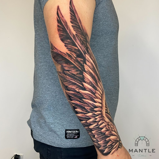 Explore tiki tattoo ideas, creative tattoo ideas in Los Angeles, available at Mantle Tattoo