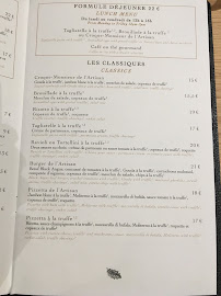 Restaurant Artisan de la Truffe à Paris (la carte)