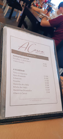 Restaurant A Cerca à Figueira de Castelo Rodrigo - menu / carte