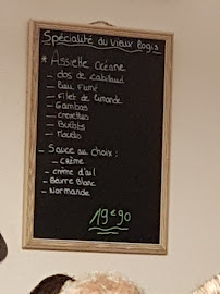 Menu / carte de Au Vieux Logis à Le Tréport