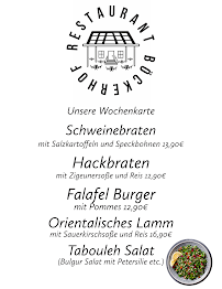 Menu du Gaststätte Böckerhof à Solingen