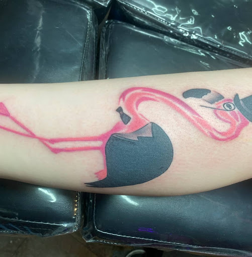 Explore side leg tattoo ideas, creative tattoo ideas in Hildebran, available at Crazzys House of Tattoos