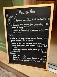 Maison des Nines à Marseille menu