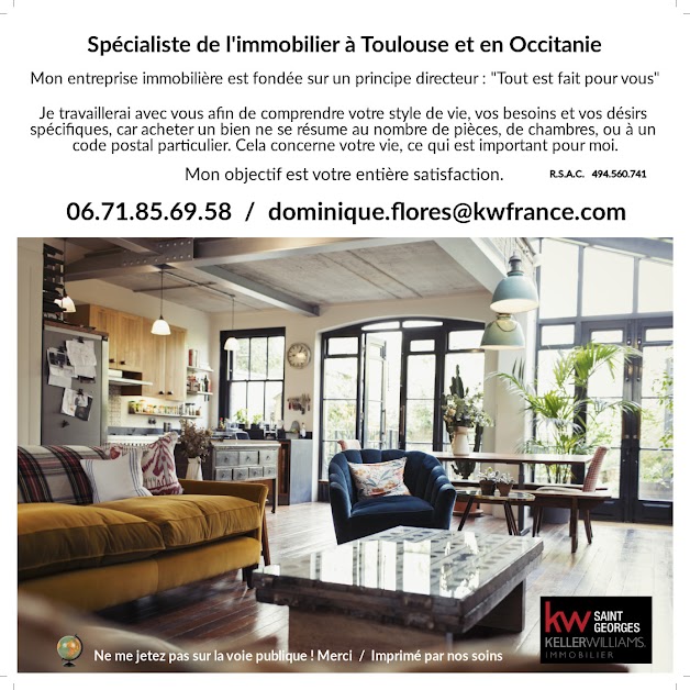 Dominique Flores - Consultant immobilier Keller Williams Saint Georges - Toulouse à Toulouse