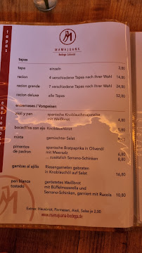 Menu / carte de Mamajuana Bodega Colonial à Bad Aibling