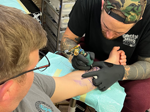 Explore basketball tattoo ideas small, creative tattoo ideas in New Orleans, available at TOUGH LOVE TATTOOS