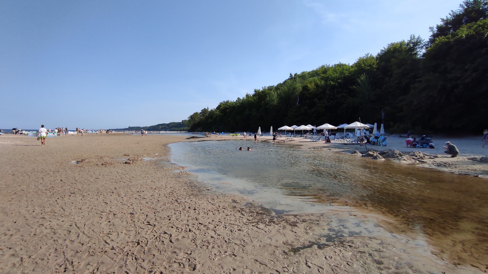 Photo de Plaża Rozewie protégé par des falaises