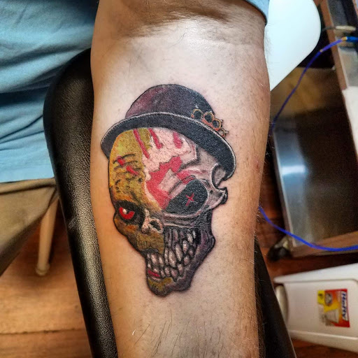 Explore men bicep tattoo ideas, creative tattoo ideas in Hudson Falls, available at ALTERED ADDICTION TATTOOS