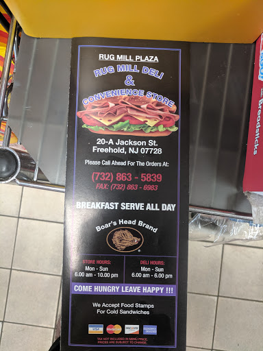 Deli «Rug Mill Deli & Convenience Store», reviews and photos, 20 Jackson St, Freehold, NJ 07728, USA