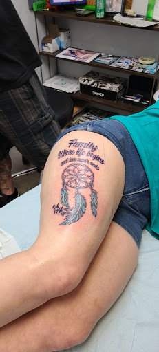 Explore small tattoo ideas with names, creative tattoo ideas in Easley, available at Peach Pit Tattoo