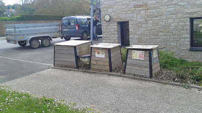 Aire de compostage collectif de la cantine d'Epiniac à Epiniac
