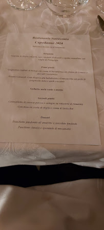 Menu du Ristorante Novecento à Brendola