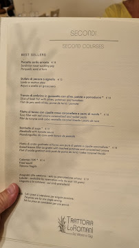 Trattoria Lo Romanì à Alghero carte