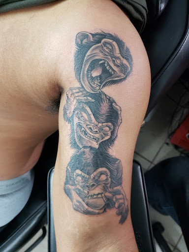 Explore mens space tattoo ideas, creative tattoo ideas in Warren, available at Dark Horse Tattoo Co. LLC.