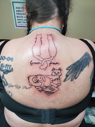 Explore male calf tattoo ideas, creative tattoo ideas in Minneapolis, available at Jackalope Tattoo