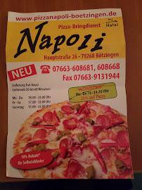 Pizzeria Napoli Bötzingen à Bötzingen carte