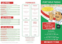 Menu / carte de Port Neuf Pizzas à La Rochelle