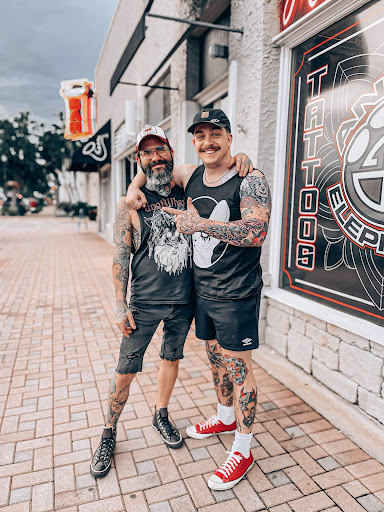 Explore climbing tattoo ideas, creative tattoo ideas in Winter Haven, available at Angry Elephant Tattoos Winter Haven