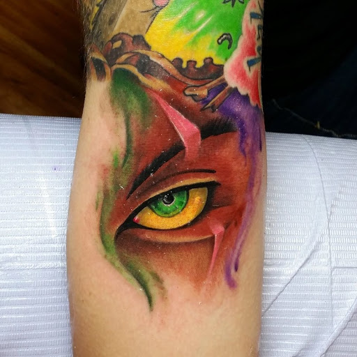 Explore saturn tattoo ideas, creative tattoo ideas in Lewisburg, available at Acacia Tattoo Co.