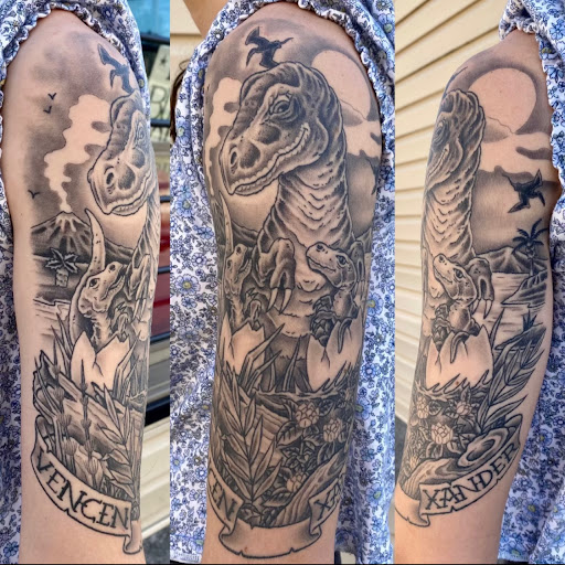 Explore lugia tattoo ideas, creative tattoo ideas in Harrisonburg, available at Alley Cat Tattoo