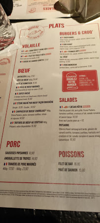 Restaurant de grillades à la française Courtepaille à Narbonne (le menu)