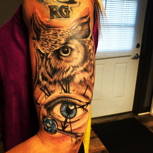 Explore rhino tattoo ideas, creative tattoo ideas in Levittown, available at Outta Sight Studios