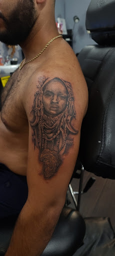 Explore virgin mary tattoo ideas, creative tattoo ideas in Los Angeles, available at Monkey Face Tattoos