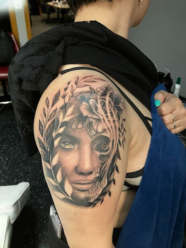Explore thigh tattoo ideas woman, creative tattoo ideas in Billings, available at Legendary Tattoo Studio and Art Gallery PLLC