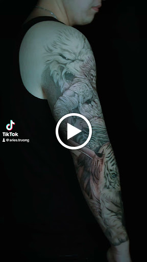 Explore mens tattoo cover up ideas, creative tattoo ideas in Norcross, available at Brotherhood Tattoo