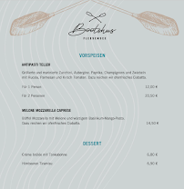 Menu / carte de Bootshus à Göhren-Lebbin