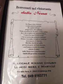Menu / carte de Trattoria dalla Nena à Albignasego