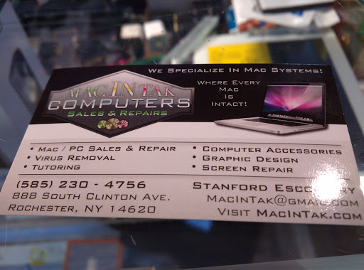 Computer Repair Service «MacInTak Computers Sales & Service», reviews and photos, 46 Mt Hope Ave, Rochester, NY 14620, USA