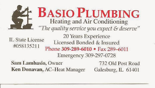 Basio Plumbing, Heating & Air in Galesburg, Illinois