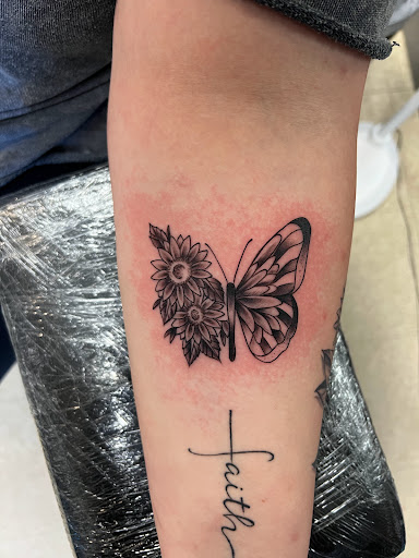 Explore family over everything tattoo ideas, creative tattoo ideas in Eden, available at Slicks Tattoo Studio