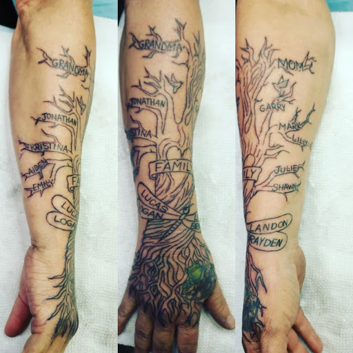 Explore dark art tattoo ideas, creative tattoo ideas in Carbondale, available at MsCandyTattoo