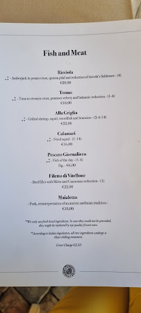 Mama'S Restaurant à Budoni carte