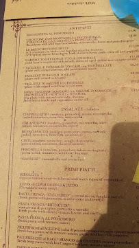 Osteria da Chichibio à Certaldo menu