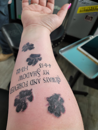 Explore gangsta tattoo sleeve ideas, creative tattoo ideas in Oswego, available at The Inkery Tattoo Studio