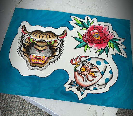 Explore mens neck tattoo ideas, creative tattoo ideas in Lewes, available at Ancient Art Tattoo & Piercing Studio